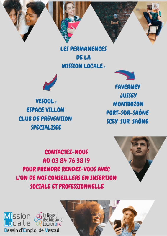 Permanences de la Mission Locale de Vesoul Les permanences de la Mission Locale de Vesoul