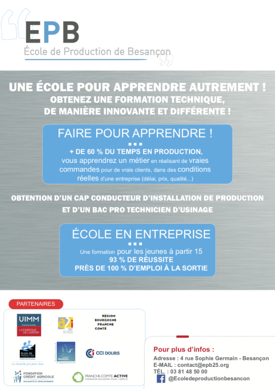Ecole de production de Besançon Ecole de production de Besançon