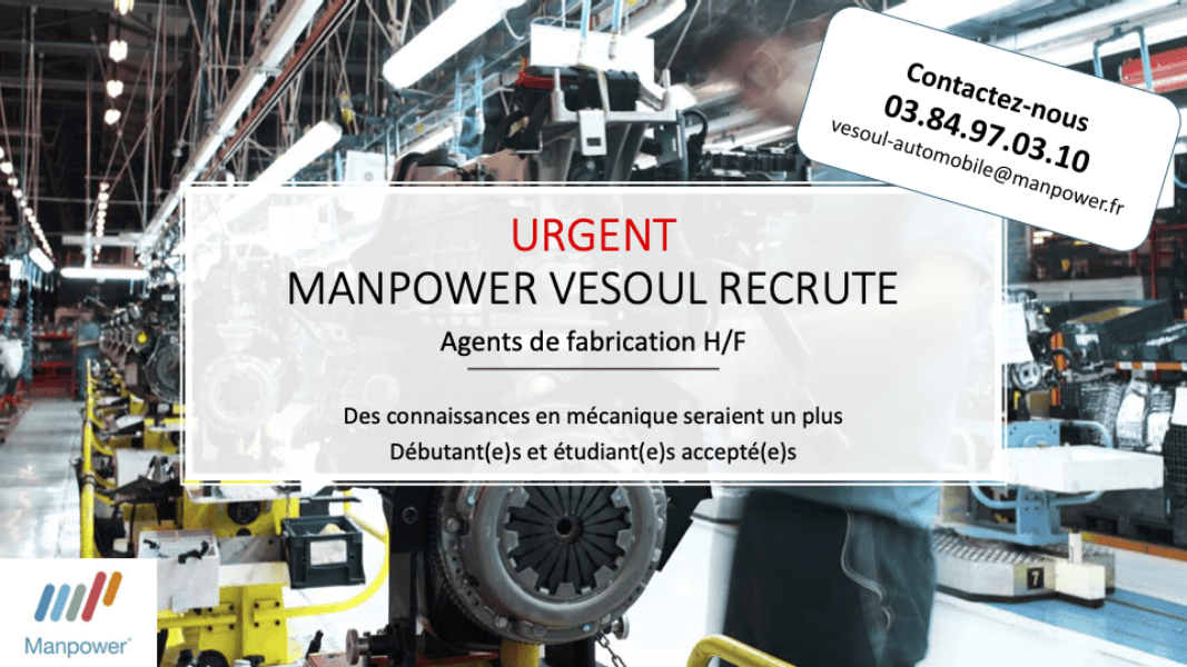 Manpower - Agent de fabrication