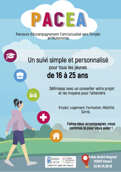 PACEA Affiche de la Mission Locale de Vesoul - Le PACEA